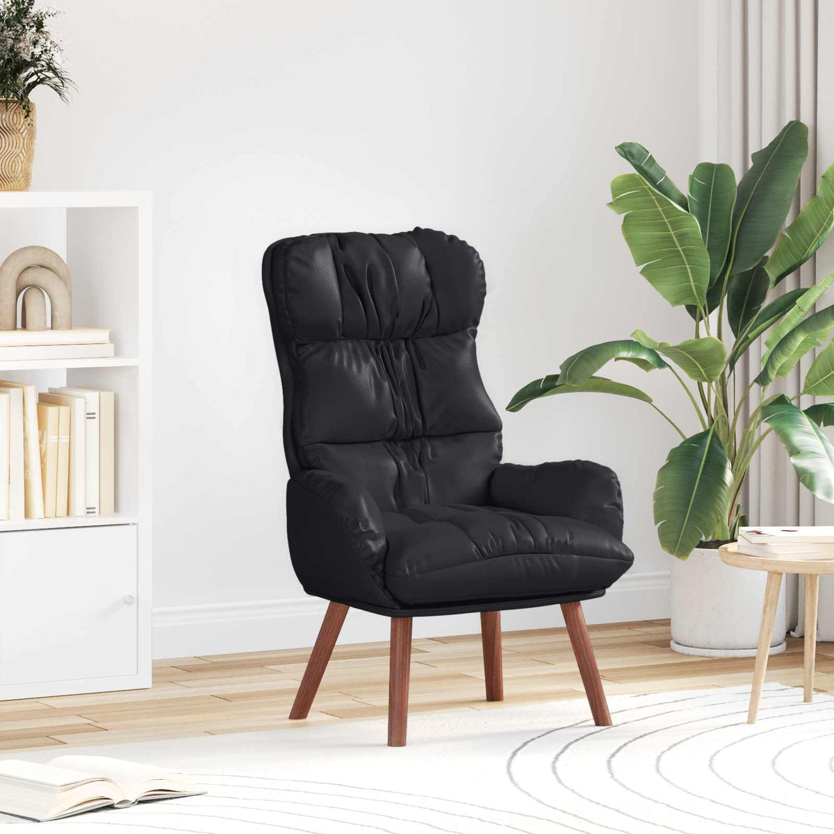 Vidaxl fauteuil zwart 69 x 74 x 93 cm kunstleer