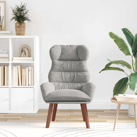 Vidaxl fauteuil lichtgrijs 69 x 74 x 93 cm fluweel
