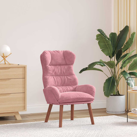 Vidaxl fauteuil roze 69 x 74 x 93 cm fluweel