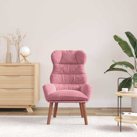 Vidaxl fauteuil roze 69 x 74 x 93 cm fluweel
