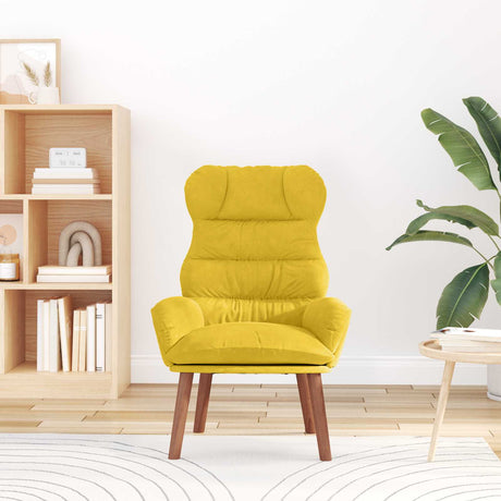 Vidaxl fauteuil geel 69 x 74 x 93 cm fluweel