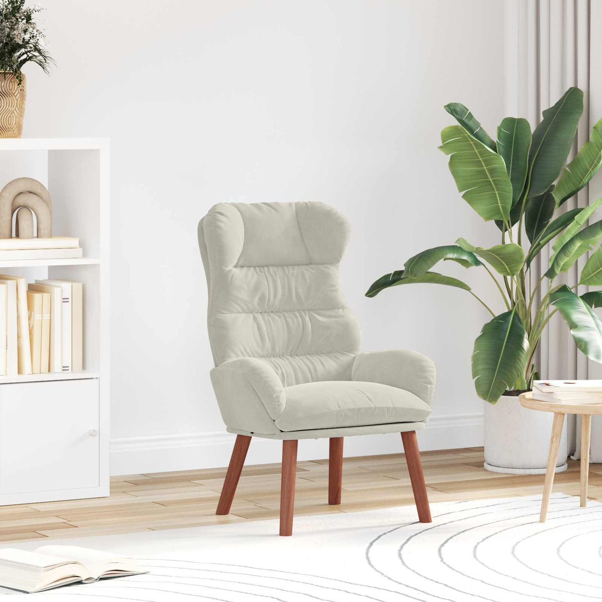 Vidaxl fauteuil crème 69 x 74 x 93 cm fluweel