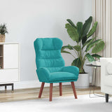 Vidaxl fauteuil turquoise 69 x 74 x 93 cm fluweel