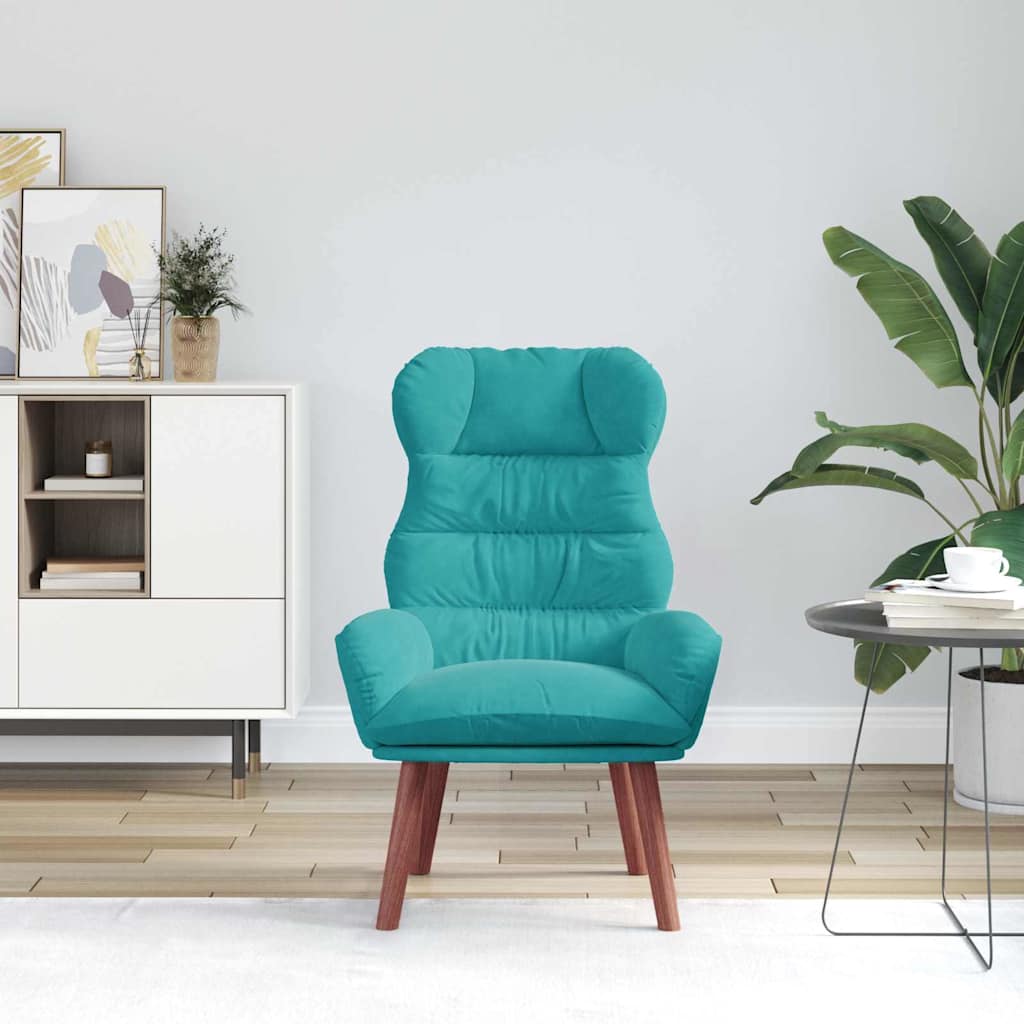 Vidaxl fauteuil turquoise 69 x 74 x 93 cm fluweel