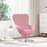 Vidaxl eivormige stoel roze fluweel