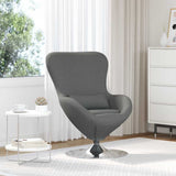 Vidaxl eivormige stoel donkergrijs 63 x 73 x 90 cm stof