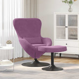Vidaxl egg chair met voetsteun paars fluweel