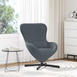 Vidaxl eivormige stoel donkergrijs 63 x 73 x 90 cm fluweel