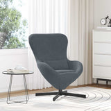 Vidaxl eivormige stoel donkergrijs 63 x 73 x 90 cm fluweel