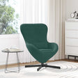 Vidaxl eivormige stoel donkergroen 63 x 73 x 90 cm fluweel