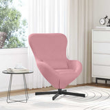 Vidaxl eivormige stoel roze 63 x 73 x 90 cm fluweel