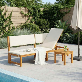 Vidaxl ligstoel massief acaciahout olie naturel