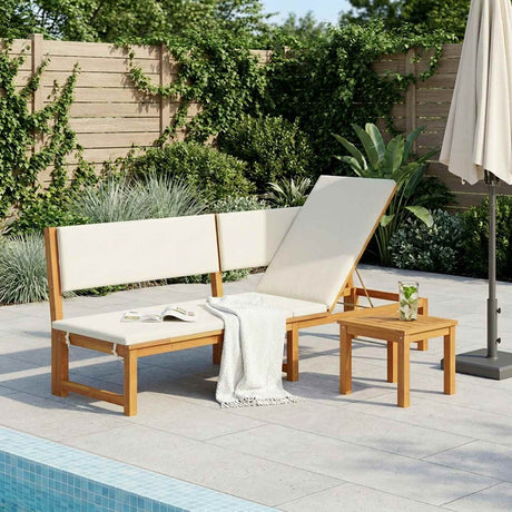 Vidaxl ligstoel massief acaciahout olie naturel