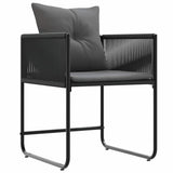 Vidaxl stoel 4 st zwart en anthraciet pe rattan