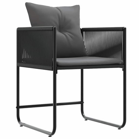Vidaxl stoel 4 st zwart en anthraciet pe rattan