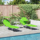 Vidaxl ligstoel 2 st polyester groen