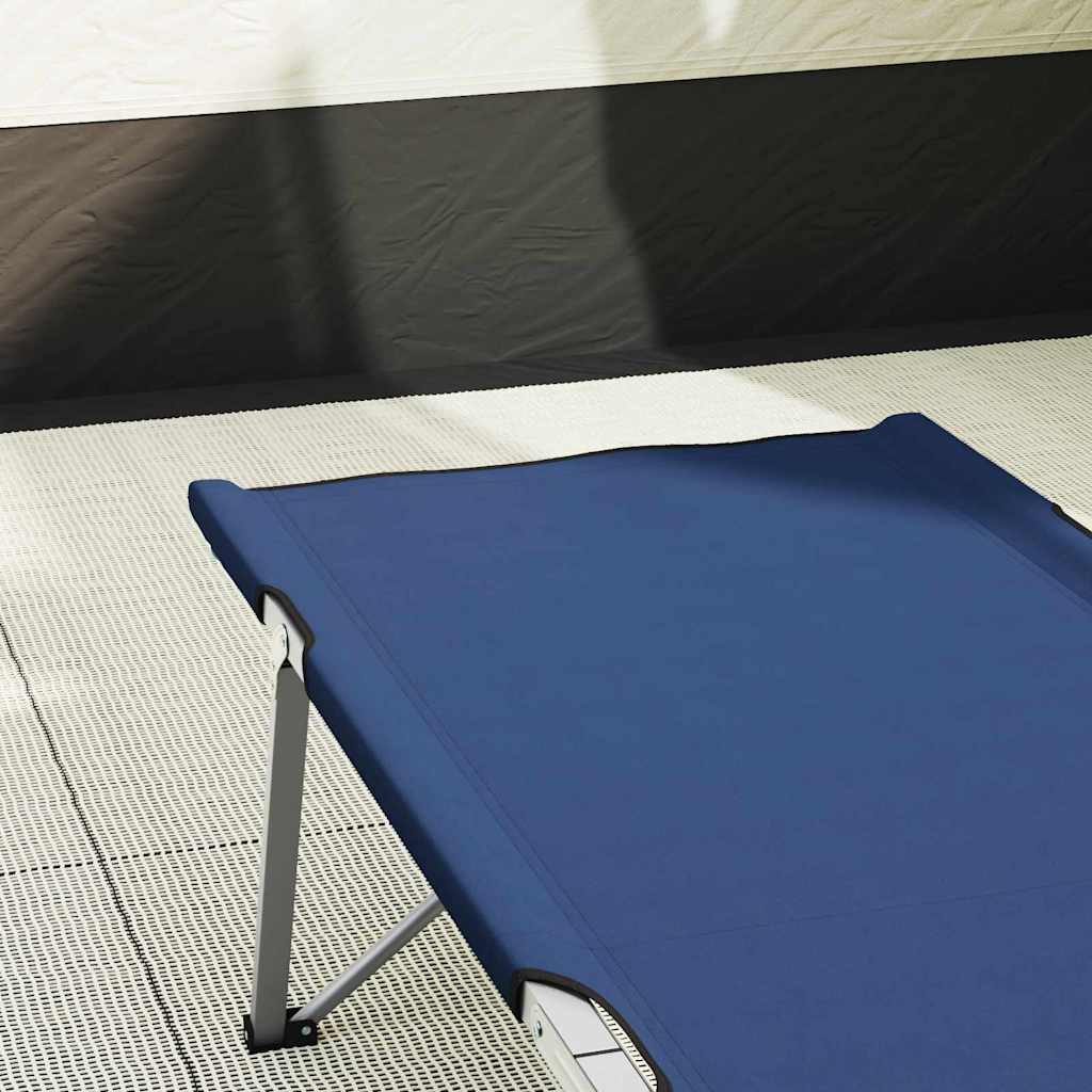 Vidaxl opvouwbaar camping bed blauw 194 x 62,5 x 42,5 cm