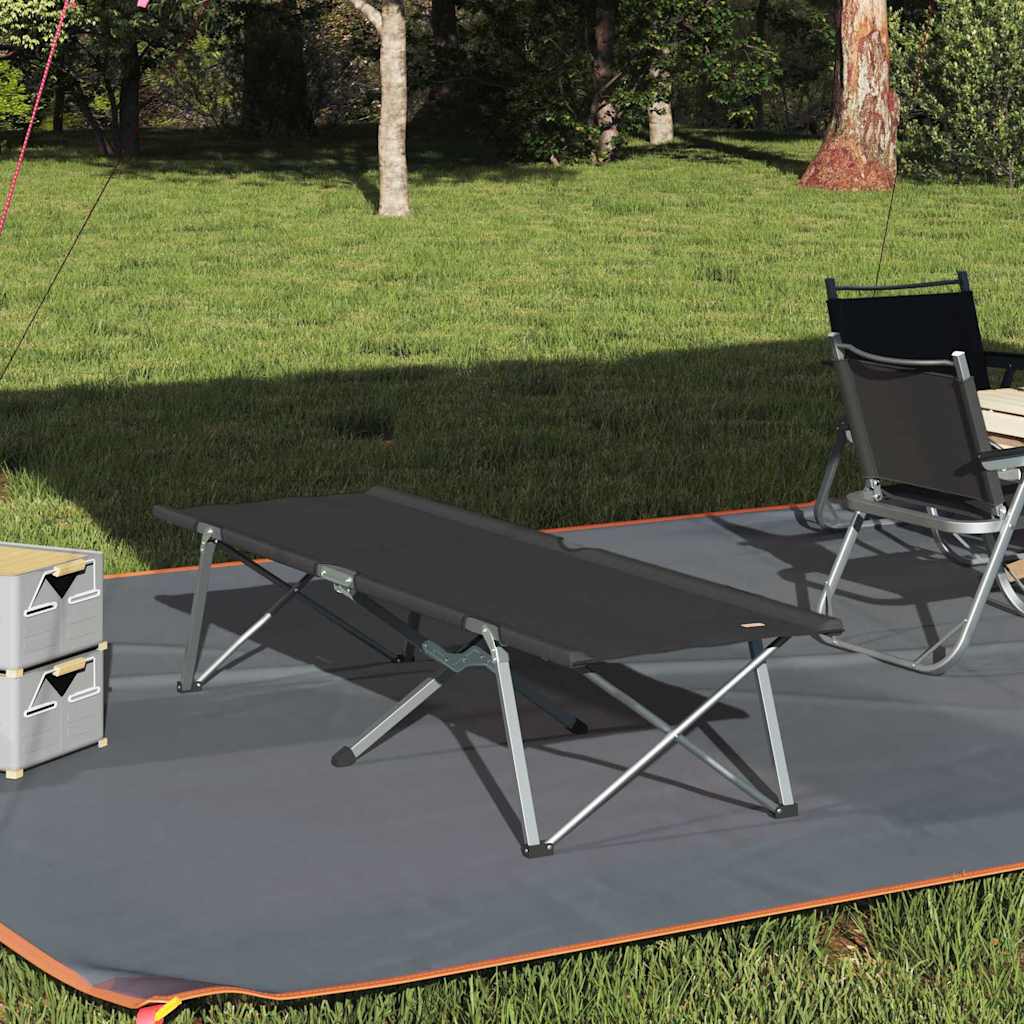 Vidaxl opvouwbaar camping bed zwart 194 x 62,5 x 42,5 cm