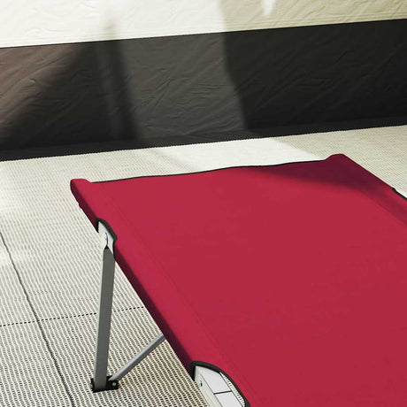 Vidaxl opvouwbaar camping bed rood 194 x 62,5 x 42,5 cm