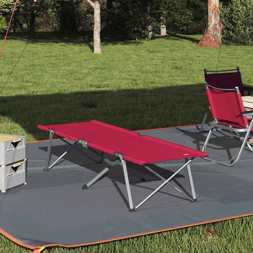 Vidaxl opvouwbaar camping bed rood 194 x 62,5 x 42,5 cm