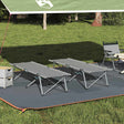Vidaxl opvouwbaar camping bed 2 st grijs 194 x 62,5 x 42,5 cm