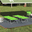 Vidaxl opvouwbaar camping bed 2 st groen 194 x 62,5 x 42,5 cm