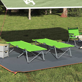 Vidaxl opvouwbaar camping bed 2 st groen 194 x 62,5 x 42,5 cm