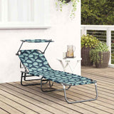 Vidaxl opvouwbare zonnebed oxford multikleur