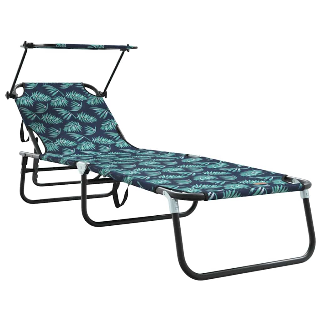 Vidaxl opvouwbare zonnebed oxford multikleur
