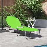 Vidaxl opvouwbare zonnebed groen 188 x 57 x 86,5 cm polyester