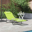 Vidaxl opvouwbare zonnebed groen 182 x 55 x 85,5 cm textileen