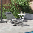 Vidaxl opvouwbare zonnebed grijs 182 x 55 x 85,5 cm textileen