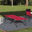 Vidaxl opvouwbaar camping bed rood 206 x 76 x 74 cm oxford en staal