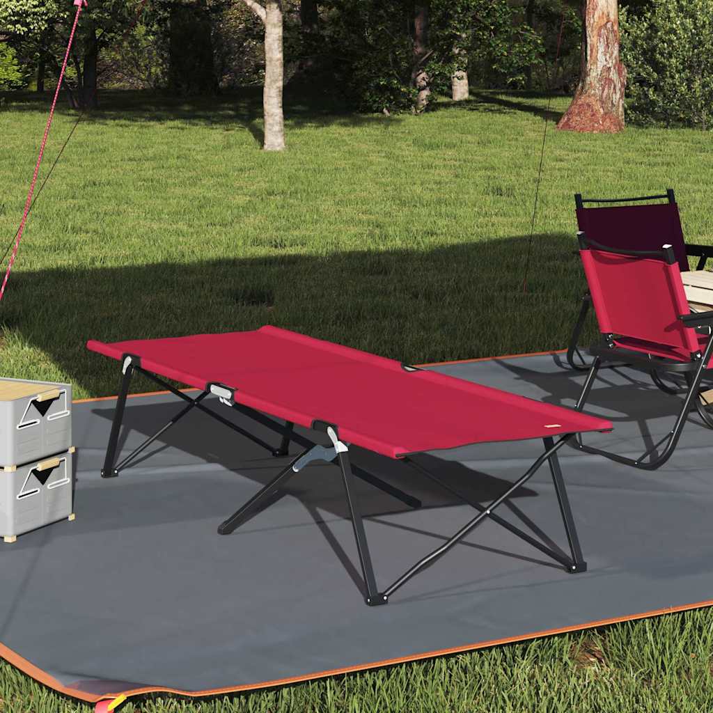 Vidaxl opvouwbaar camping bed rood 206 x 76 x 74 cm oxford en staal