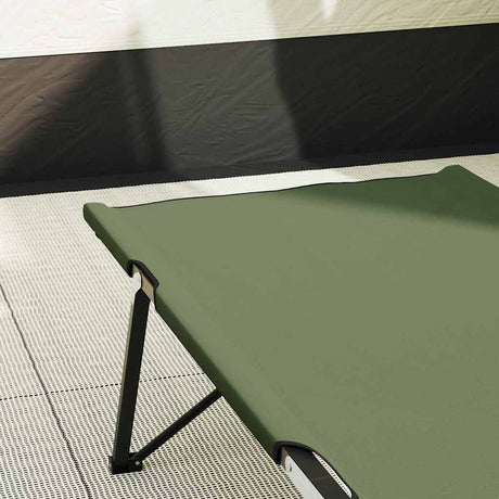 Vidaxl opvouwbaar camping bed groen 206 x 76 x 74 cm oxford en staal