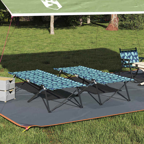 Vidaxl opvouwbaar camping bed blad 2 st bossen 206 x 76 x 74 cm
