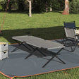 Vidaxl opvouwbaar camping bed grijs 210 x 80 x 46 cm oxford stof