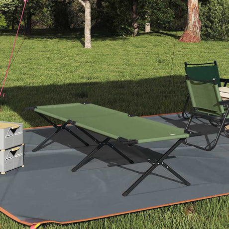 Vidaxl opvouwbaar camping bed groen 210 x 80 x 46 cm oxford stof