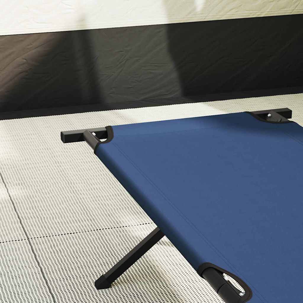 Vidaxl opvouwbaar camping bed 2 st blauw 210 x 80 x 46 cm oxford stof