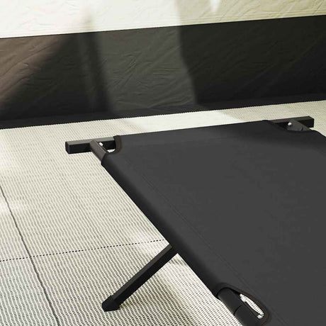 Vidaxl opvouwbaar camping bed 2 st zwart 210 x 80 x 46 cm oxford stof