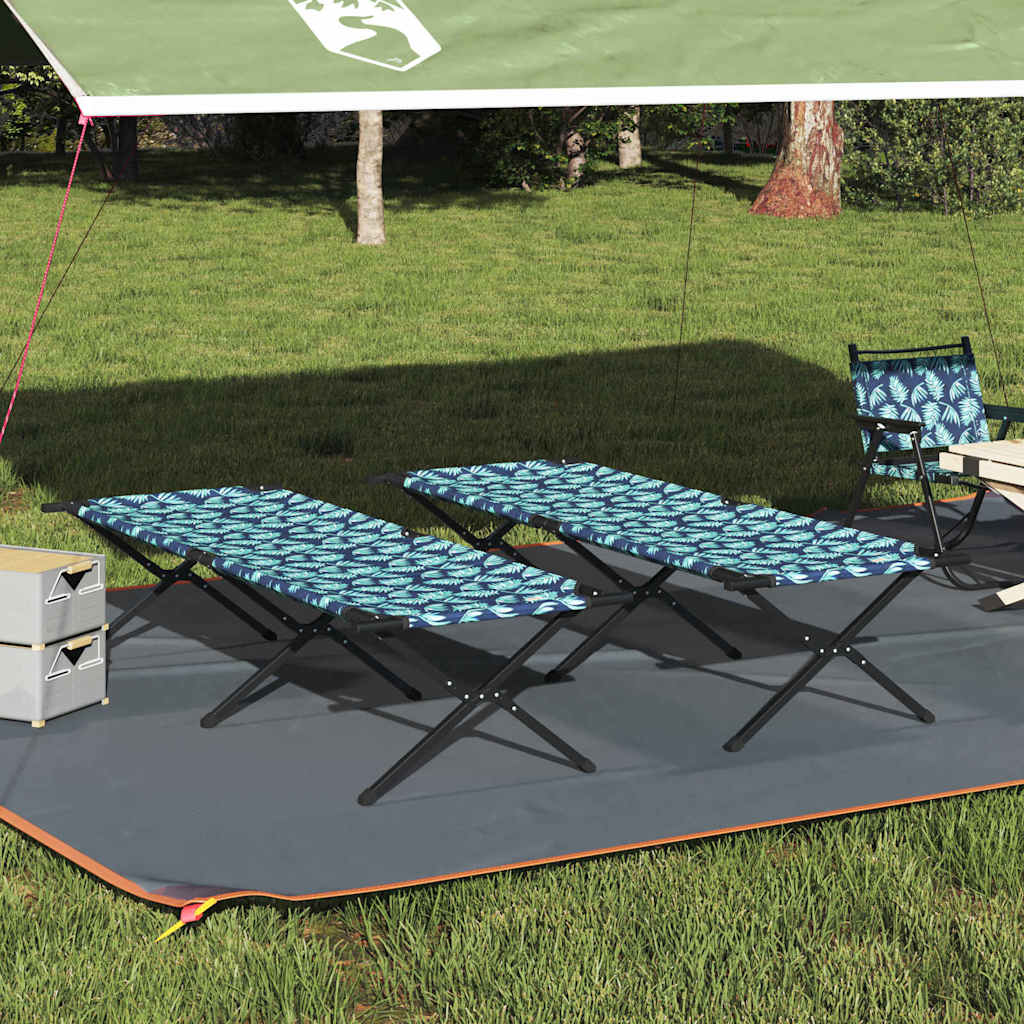 Vidaxl opvouwbaar camping bed 2 st bossen 210 x 80 x 46 cm oxford stof