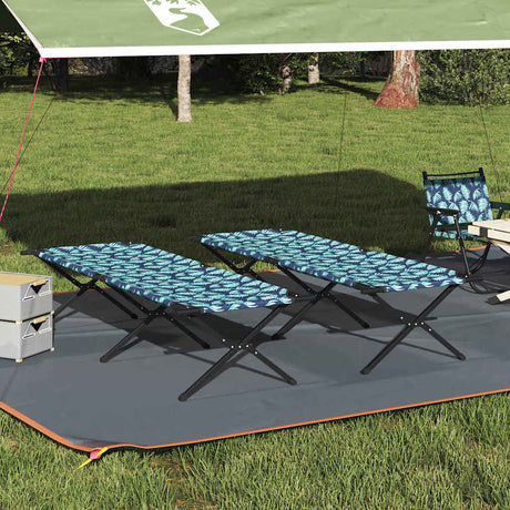 Vidaxl opvouwbaar camping bed 2 st bossen 210 x 80 x 46 cm oxford stof