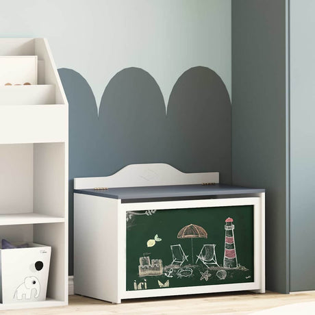 Vidaxl creatieve opslag voor kinderen roros grijs en wit bewerkt hout