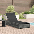Vidaxl ligstoel grijs 200.5 x 70 x 75 cm poly rattan