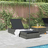 Vidaxl ligstoel grijs 200.5 x 70 x 75 cm poly rattan