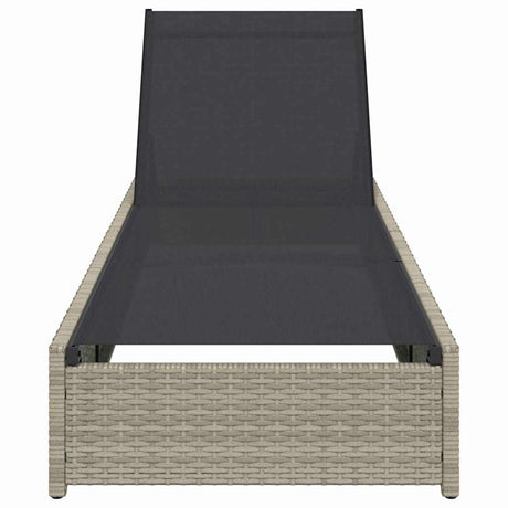 Vidaxl ligstoel beige 200.5 x 70 x 75 cm poly rattan