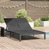 Vidaxl ligstoel poly rattan zwart