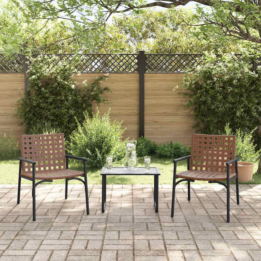 Vidaxl tuinstoel 2 st bruin poly rattan