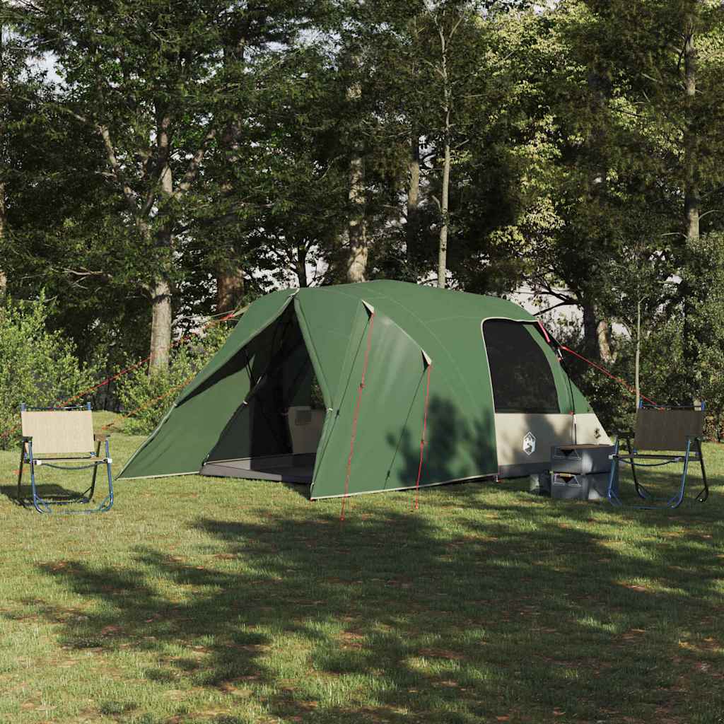 Vidaxl koepeltent met afneembare regenhoes groen 455 x 252 x 178 cm
