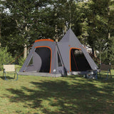 Vidaxl teepee tent met dak grijs en oranje 545 x 450 x 295 cm